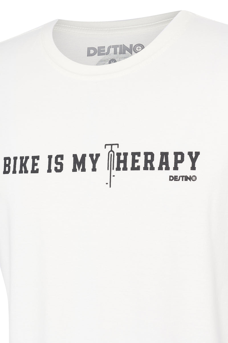 Camiseta Bike is My Theraphy - Branca - Masculina